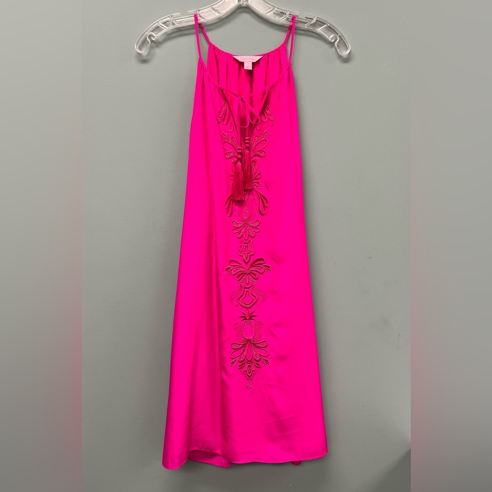 LILLY PULITZER BARBIE PINK COLD SHOULDER TUNIC DRESS